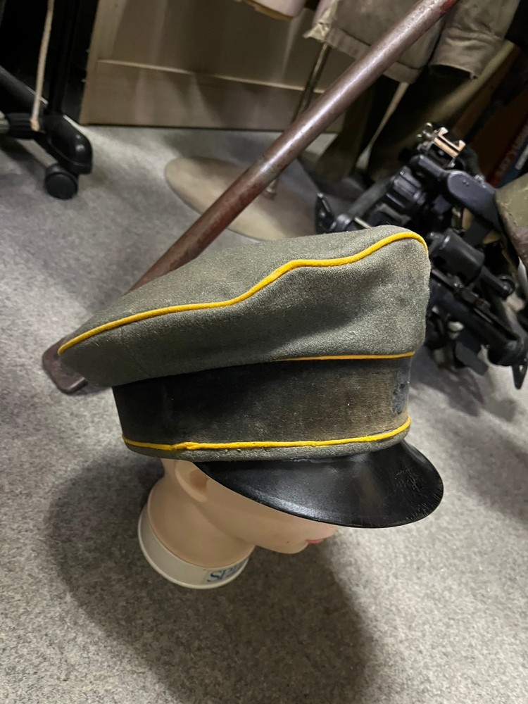 WWII German Original  Visor Cap Elite Eagle & Skull Ghost Marks Restoration