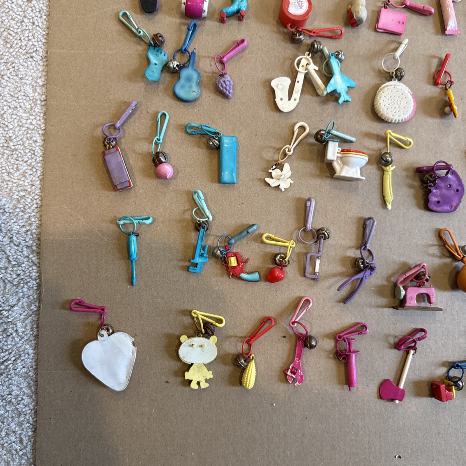 Huge Lot Of 82 Bell Charms Necklaces Rare 80s READ