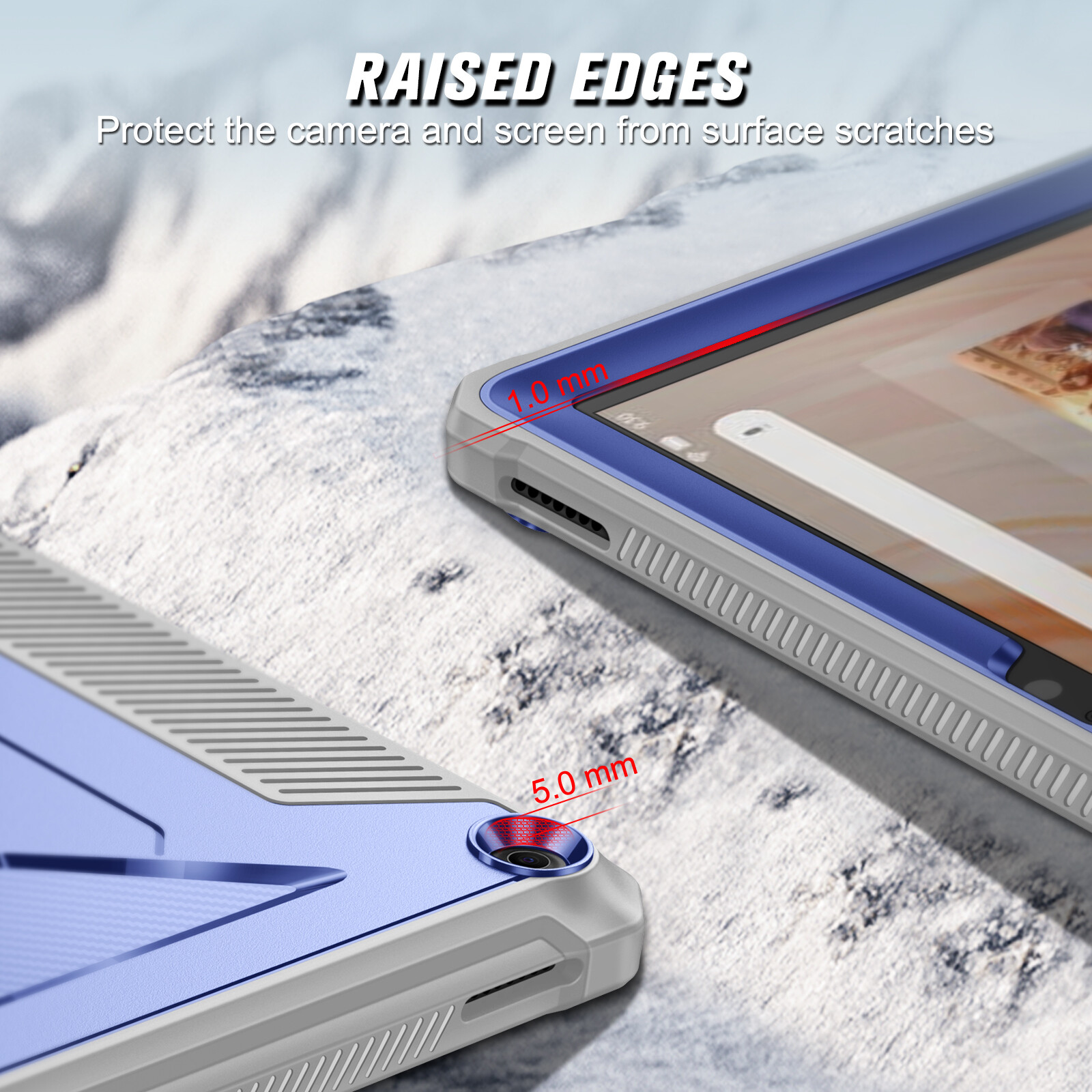 Hybrid Case for Amazon Fire HD 10 Tablet (13th Gen 2023) Rugged Kickstand Cover