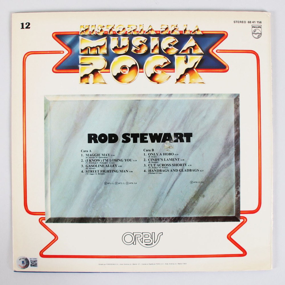 Rod Stewart Signed Record Album (Spanish) - COA BAS