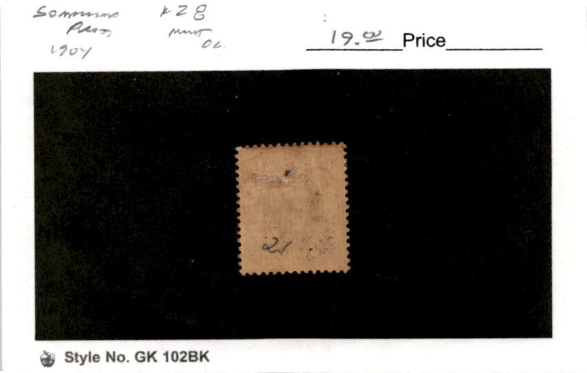 Somaliland Protectorate, Postage Stamp, #28 Mint Hinged, 1904 King Edward