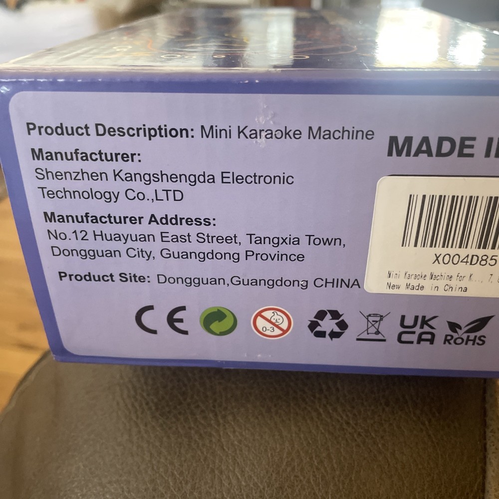 Mini Karaoke Machine with 2 Wireless Microphones & Portable Bluetooth Speaker