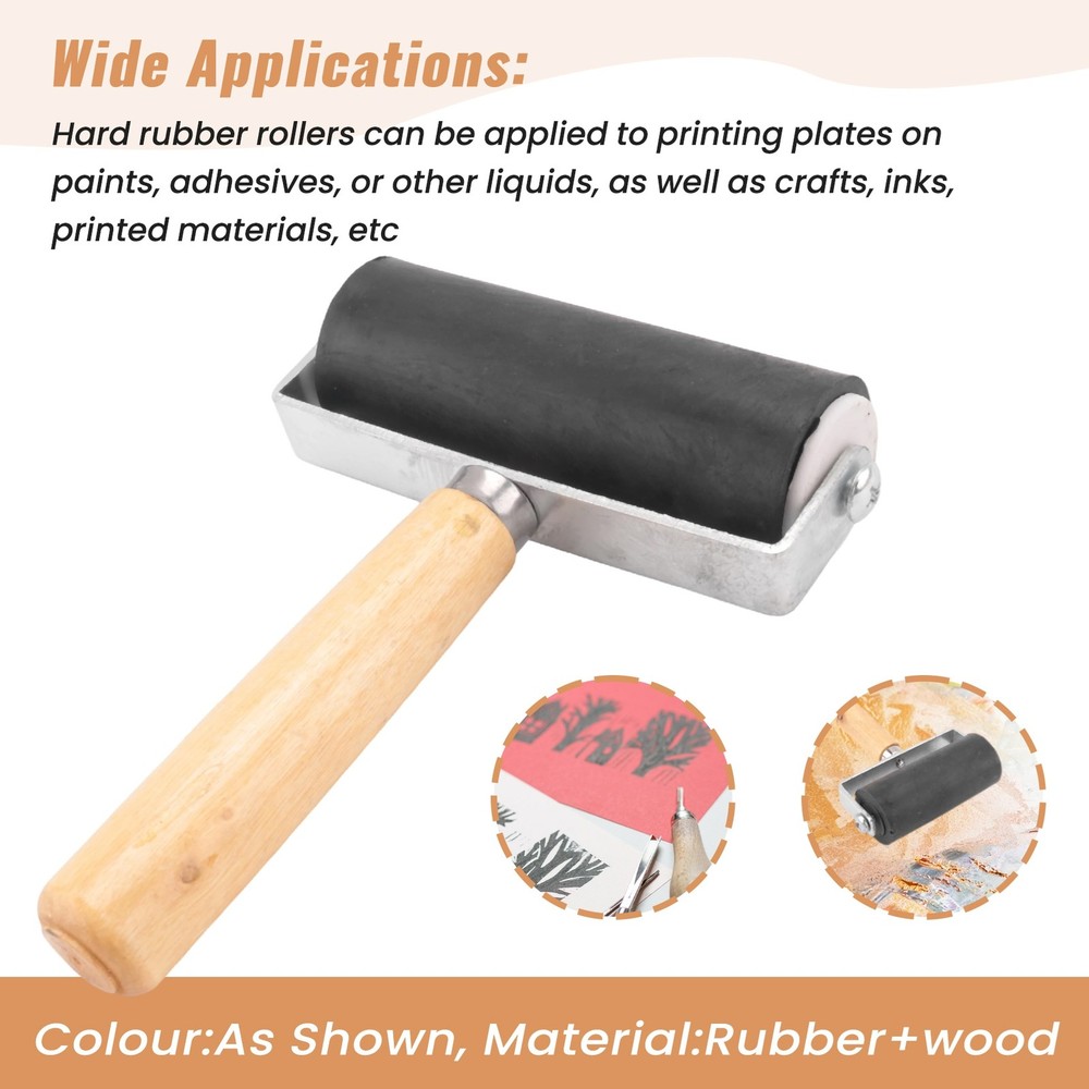 3 Pack Rubber-Roller Brayer Rollers 1.4/2.4/4 Inch Art Craft Roller for4020