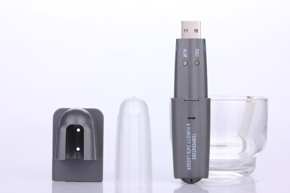 PerfectPrime TH0160, USB Temperature & Humidity Data Logger Dewpoint Gray