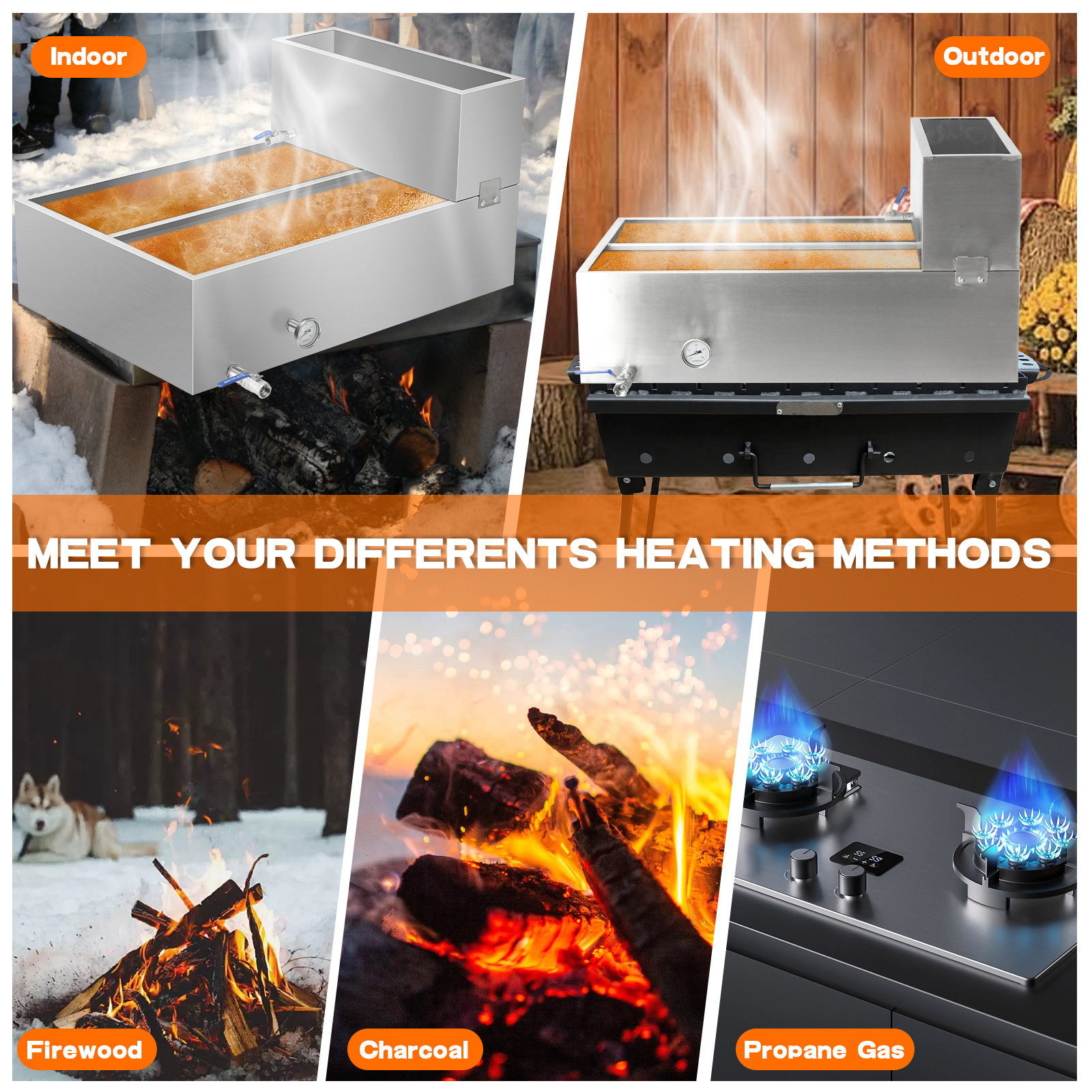 Maple Syrup Evaporator Pan,304 Stainless Steel Maple Syrup Evaporator-9 SIZE