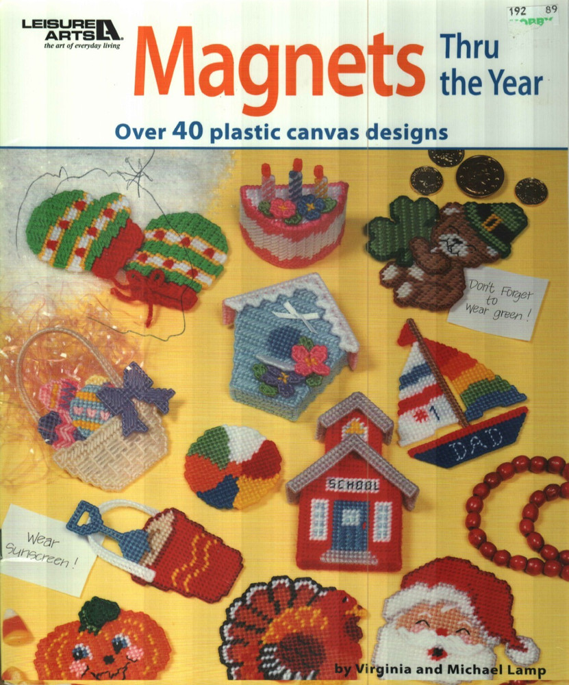 MAGNETS THRU THE YEAR CHRISTMAS HALLOWEEN EASTER PLASTIC CANVAS PATTERN BOOK