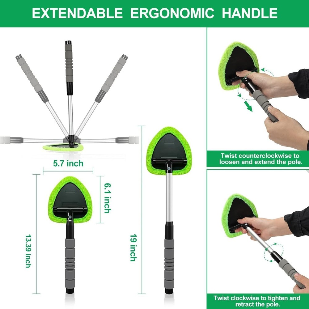 Good Windshield Cleaner Tool – Car Interior Window Cleaning Kit with...