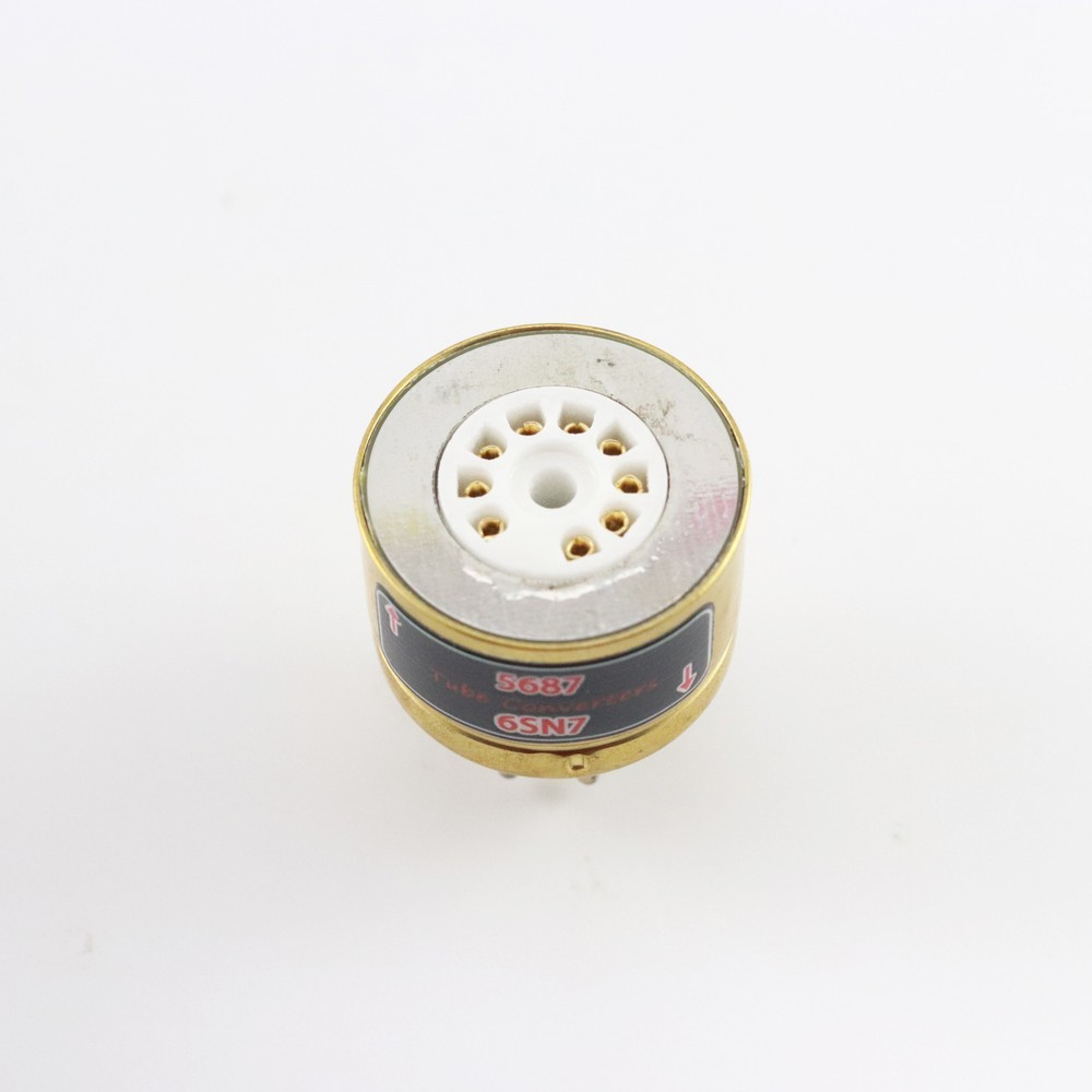 One Gold plated 5687 (to) 6SN7 Vacuum tube convert socket