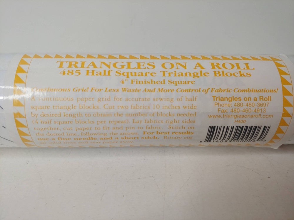 NEW Triangles On A Roll - 4” Finished Square - 485 Half Square Triangle Blocks