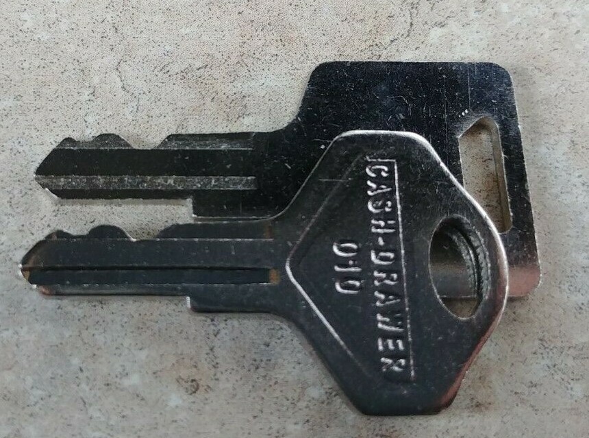 M-S 010 Cash Register Drawer Key Pair Compatible Replacement for Panasonic 010R