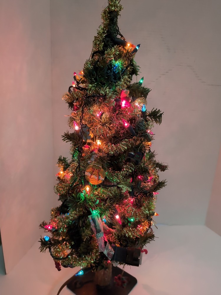 25" Mini Lighted Christmas Tree with Ornaments