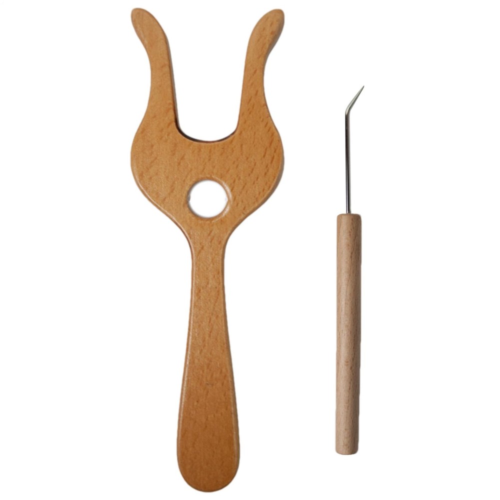 Knitting Fork Loom Hook Bone Lucet Knitting Fork Braiding Tool Making Weaving