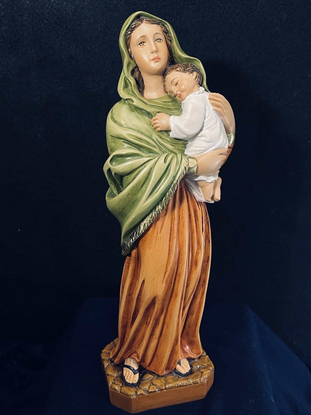 Virgin Mary Madonna Child Statue Catholic Religious 11” Mother & Baby Jesus