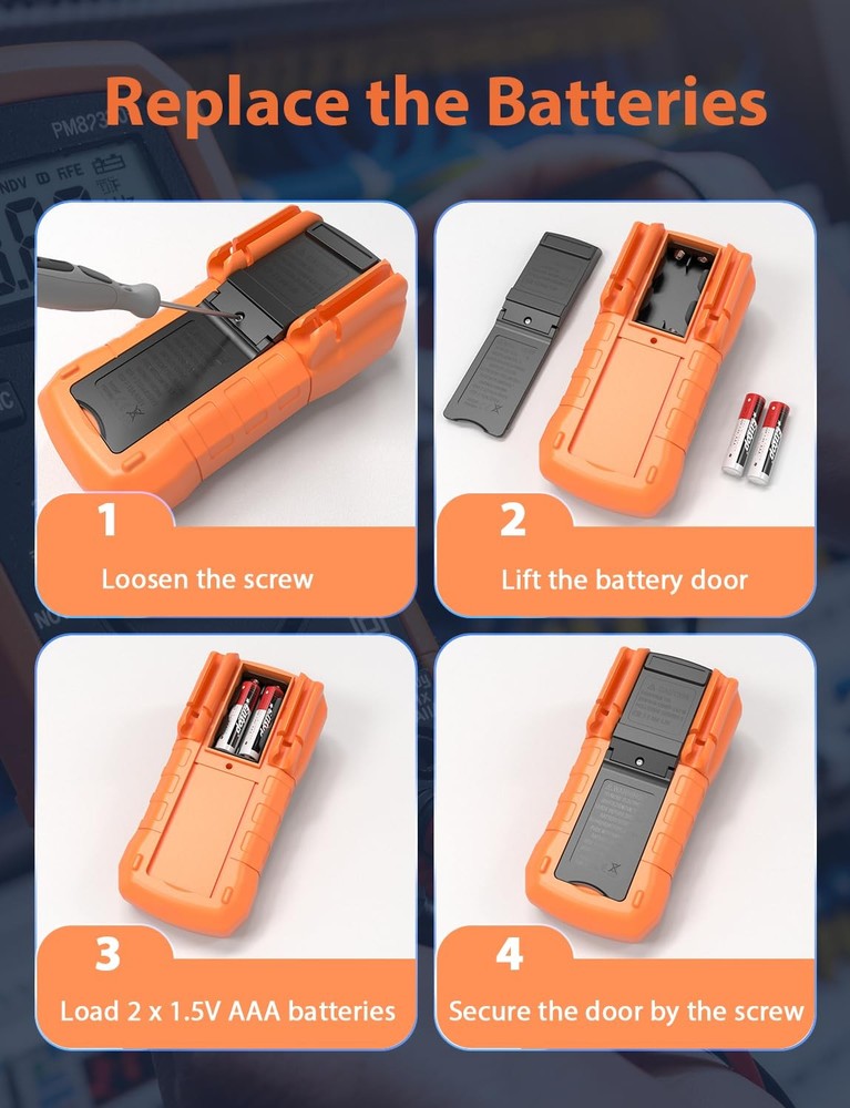 Digital Multimeter,Multimeter Tester, High Sensitivity Voltmeter Black