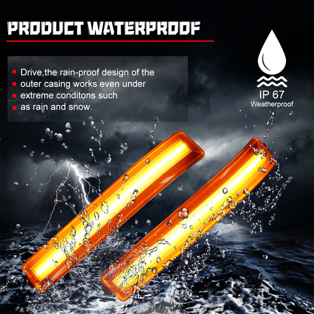 Fits 09-14 Ford F-150 Clear Lens Side Mirror Turn Signal Marker Reflector Lights