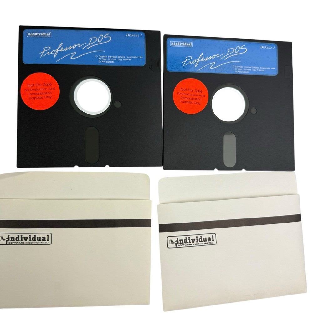 Individual Software Professor DOS Interactive Tutorial Simulation Vintage 1984