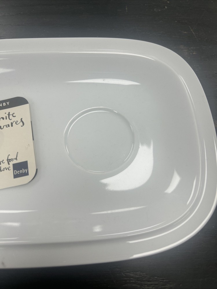 Denby White Square Buffett Saucer