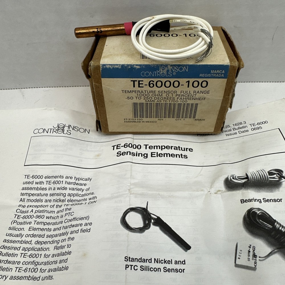 Johnson Controls TE-6000-100, Same As TE-1700-100