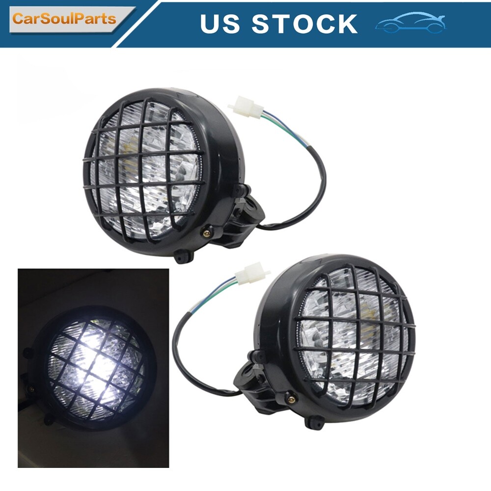 us 2x Led Headlight fit Yamaha 1987-06 Banshee lens bulbs lights grills Warrior