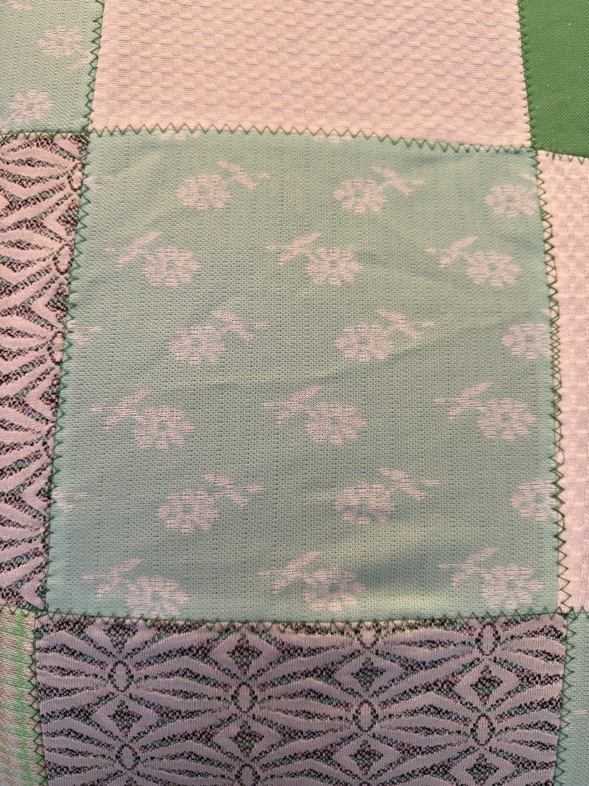 Vintage 70's Patchwork Coverlet Bedspread Quilt Topper