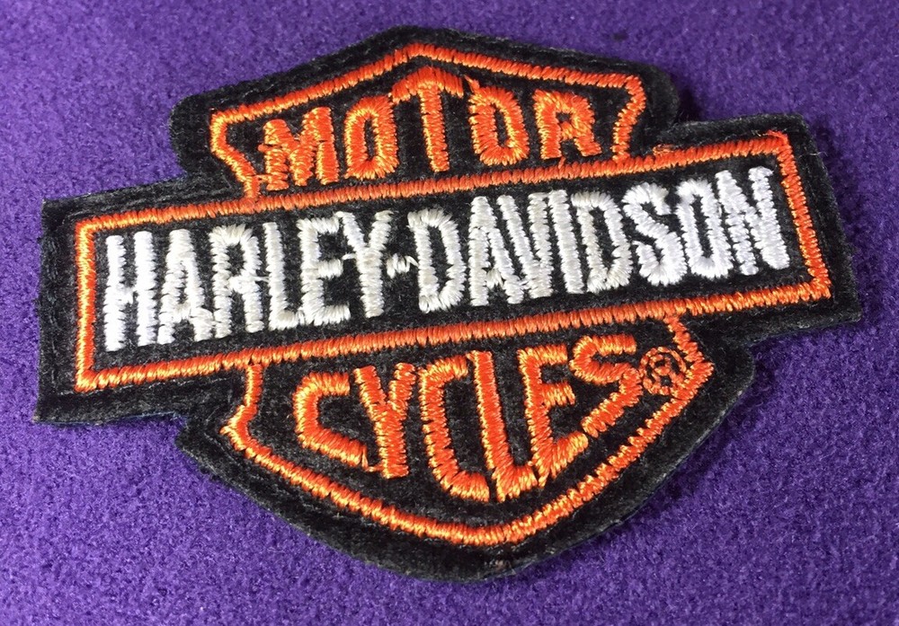 Harley Davidson Embroidered Small Badge Logo Cut Out