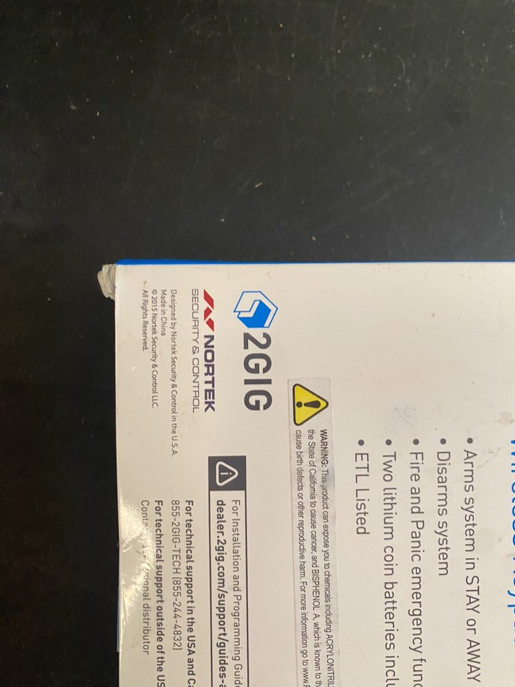 2gig Wireless Keypad 2gig-pad1-345