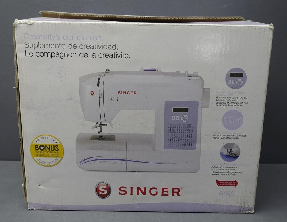 Singer 6160 Computerized 60 Stitch Sewing Machine+Manual/Accessories Test/Works
