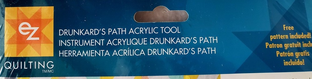 Drunkard's Path Quilting Templates With Pattern 2 Clear Acrylic Tools New