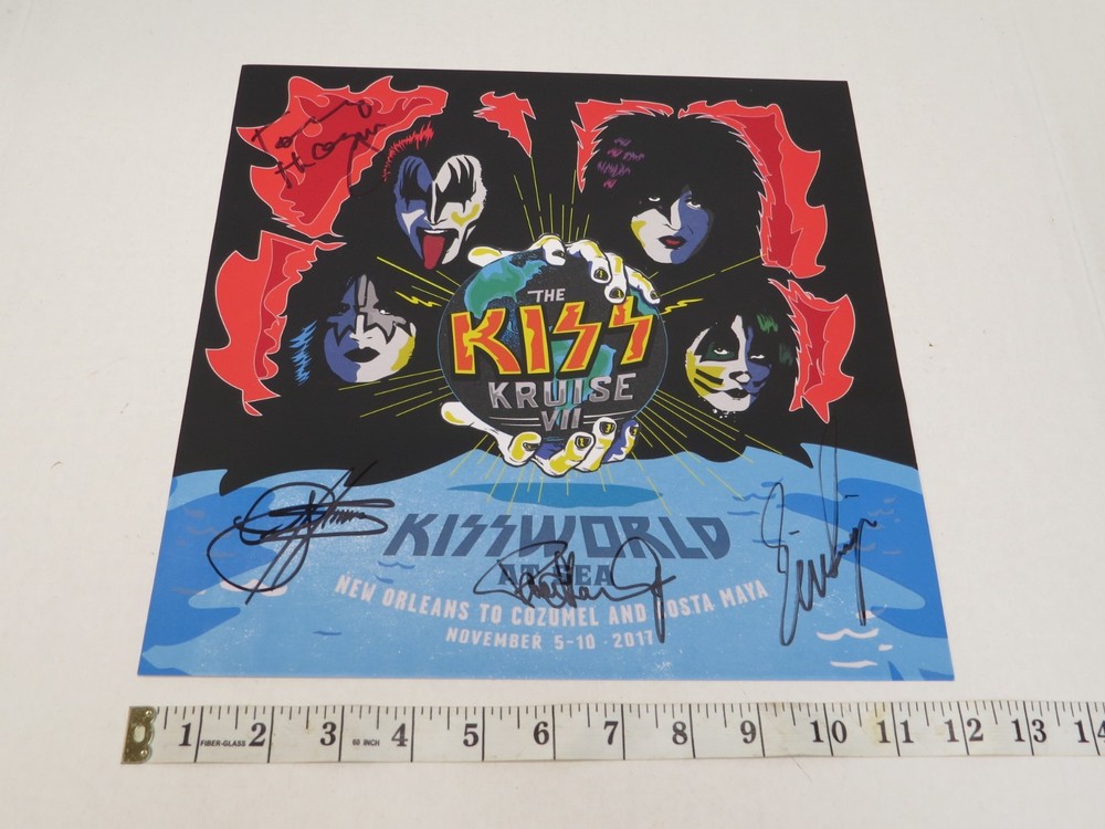 KISS KRUISE VII SIGNED AUTOGRAPHED POSTER - SINGER THAYER SIMMONS STANLEY