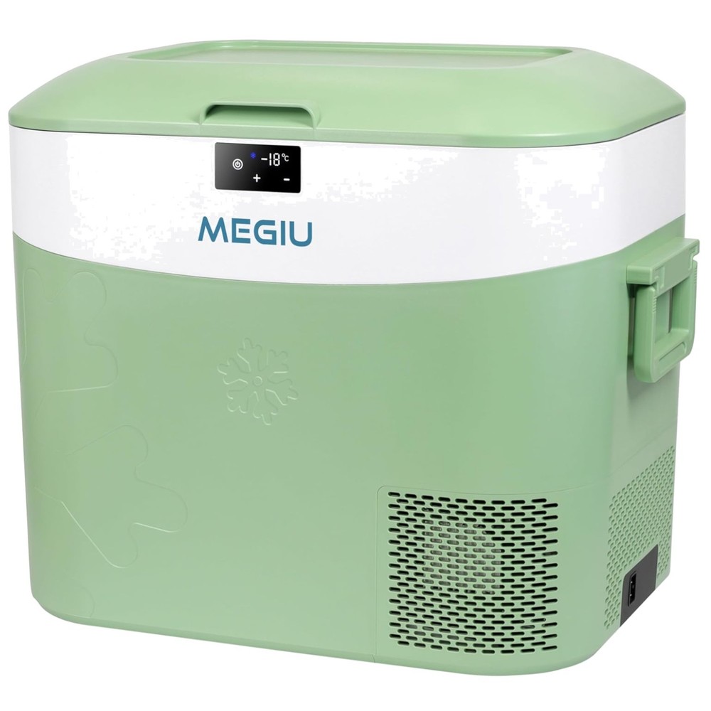 Lightweight 23 Quart Car Refrigerator with Energy-Saving Technology - Green