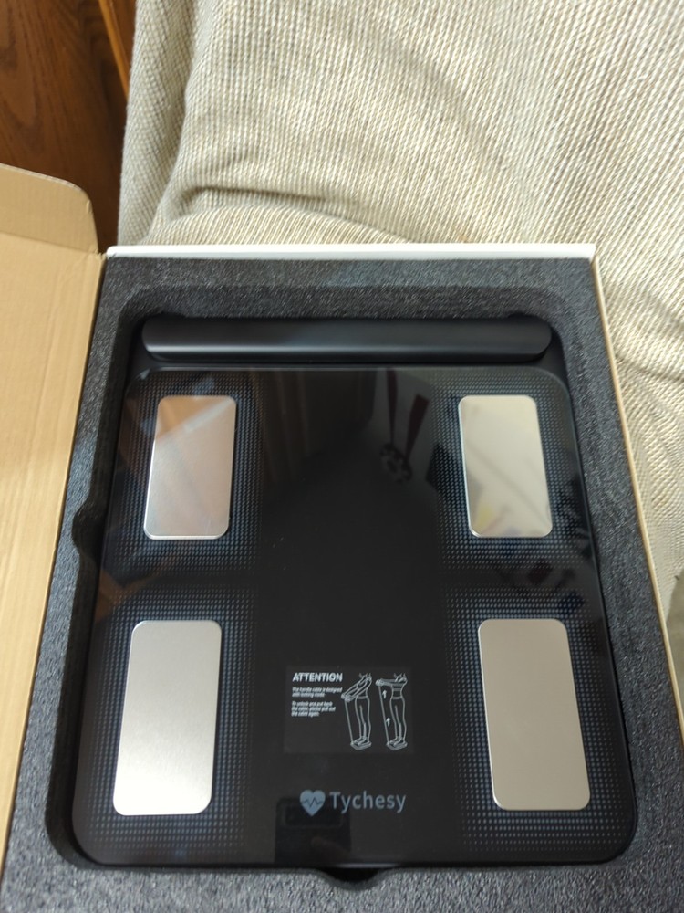Tychesy Smart Scale with BMI, 8-Electrode Body Composition Analyzer. READ.