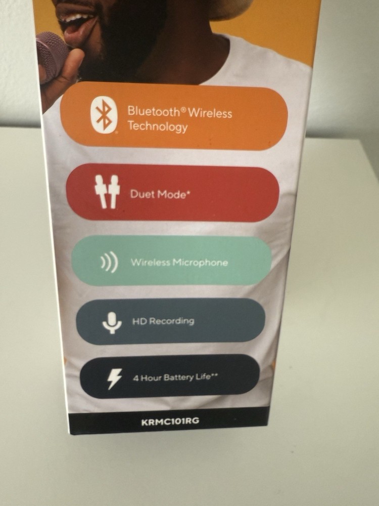 Core Innovations Wireless Bluetooth Karaoke Microphone — model KRMC101RG