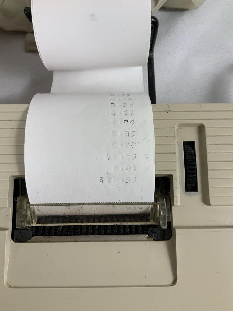 Texas Instruments TI-5142 Calculator Adding Machine + Box Tested Works Needs Ink