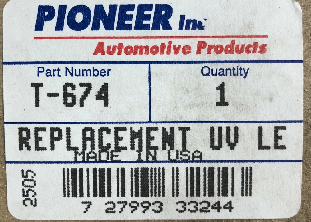 Pioneer Replacement UV Filter/Lens
