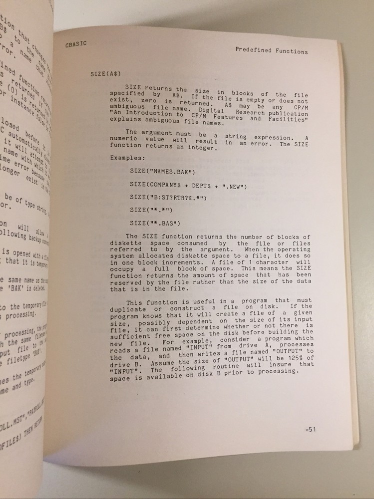 Vintage 1980 Compiler Systems CBASIC A Reference Manual Version 2