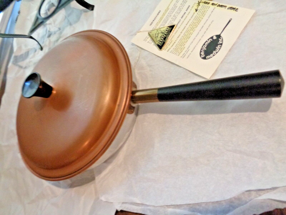 Benjamin & Medwin Copper Douro Chafing Serving Warming Double Pot Pan