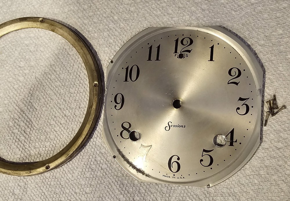 Sessions Mantel Clock Face Dial Assembly + Glass
