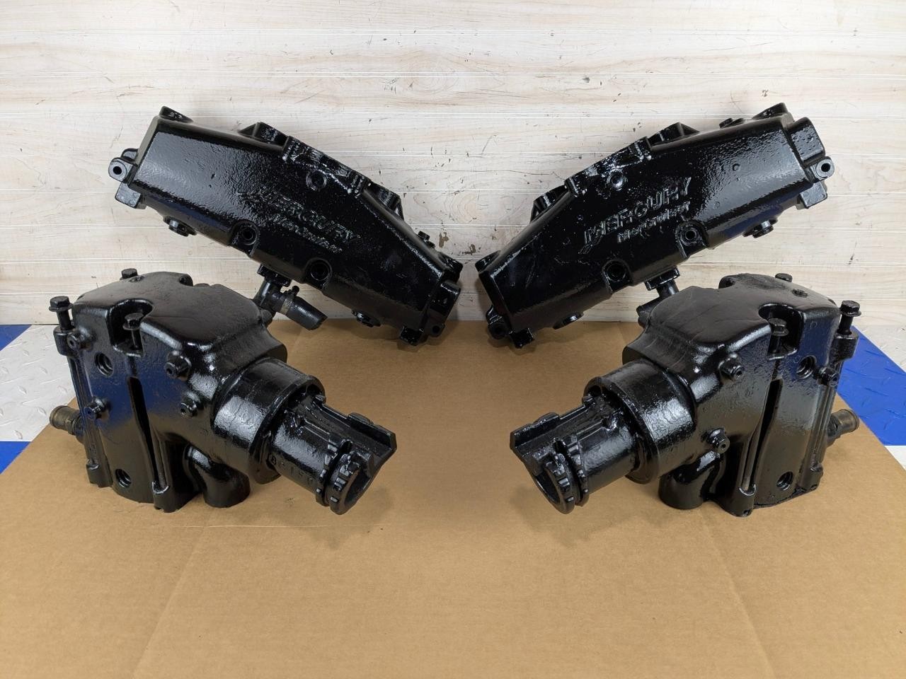 MerCruiser V8 Dry Joint Exhaust Manifolds & Risers PAIR 5.0L 5.7L 6.2L