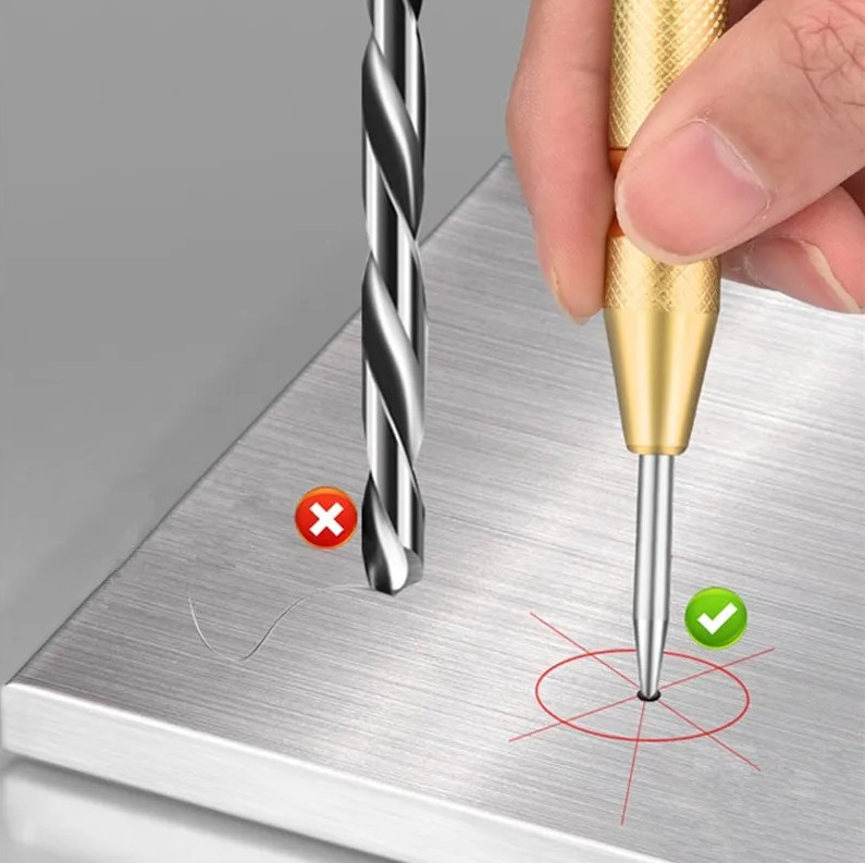 Automatic Center Punch 5 Inch Adjustable Spring Metal Marking Tool