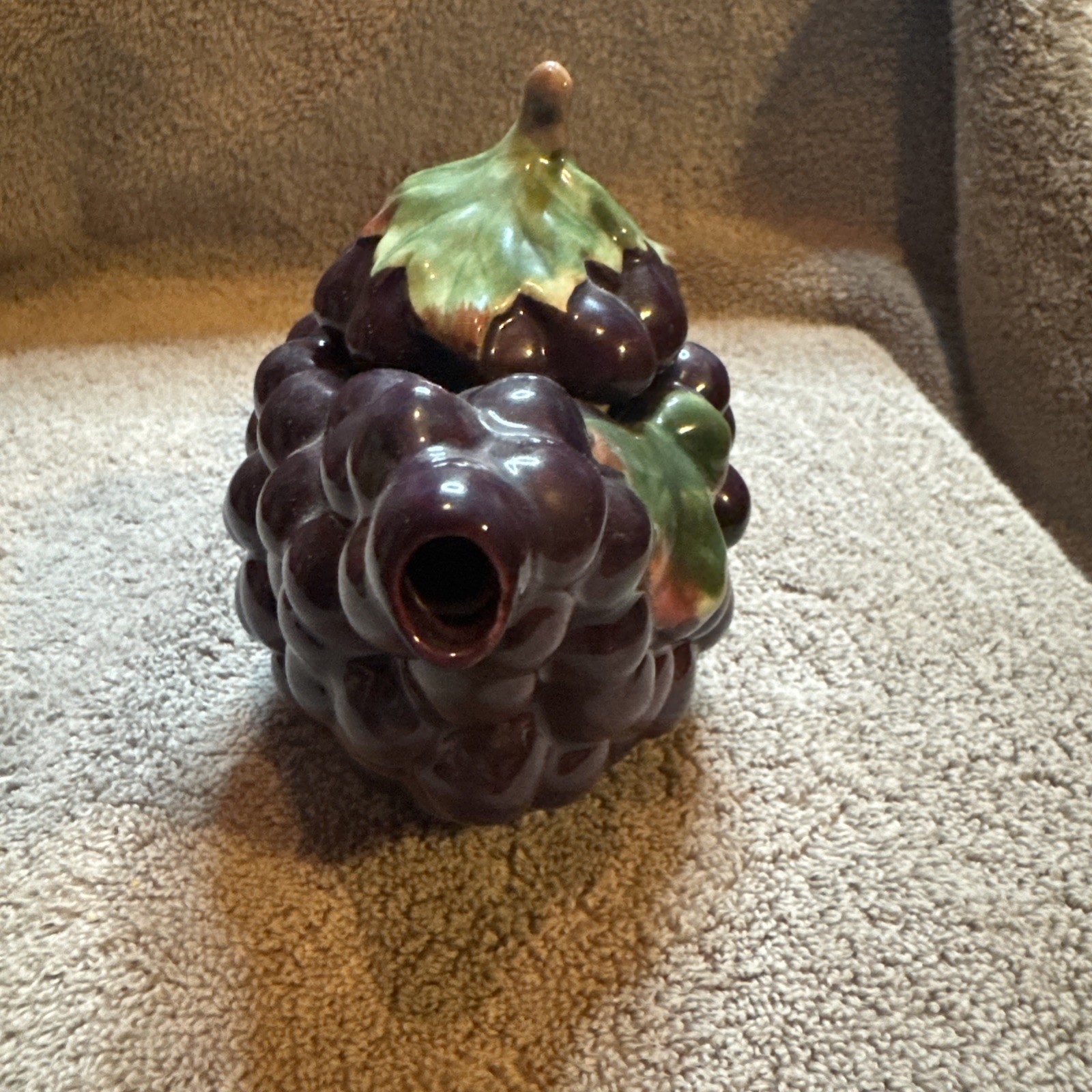 Vtg Lot 6 Ceramic Fruit Teapots: Pear P/apple Peach Pomegranate Watermelon Grape