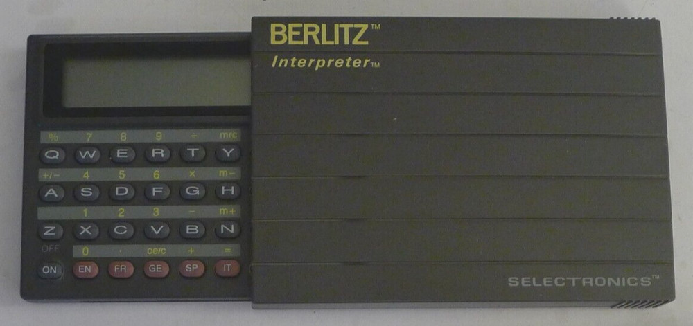Berlitz Interpreter TR500 by Selectronics dated 1990 +Manuals & Box - TESTED