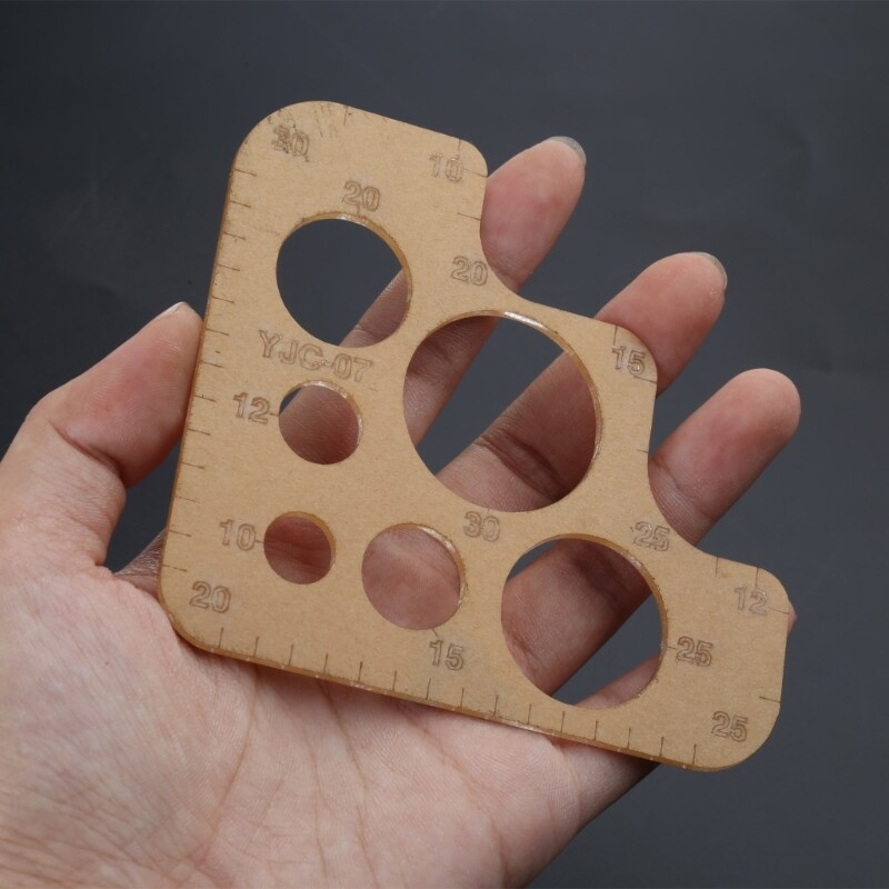Acrylic Leatherworking Ruler with and Rounded Corners