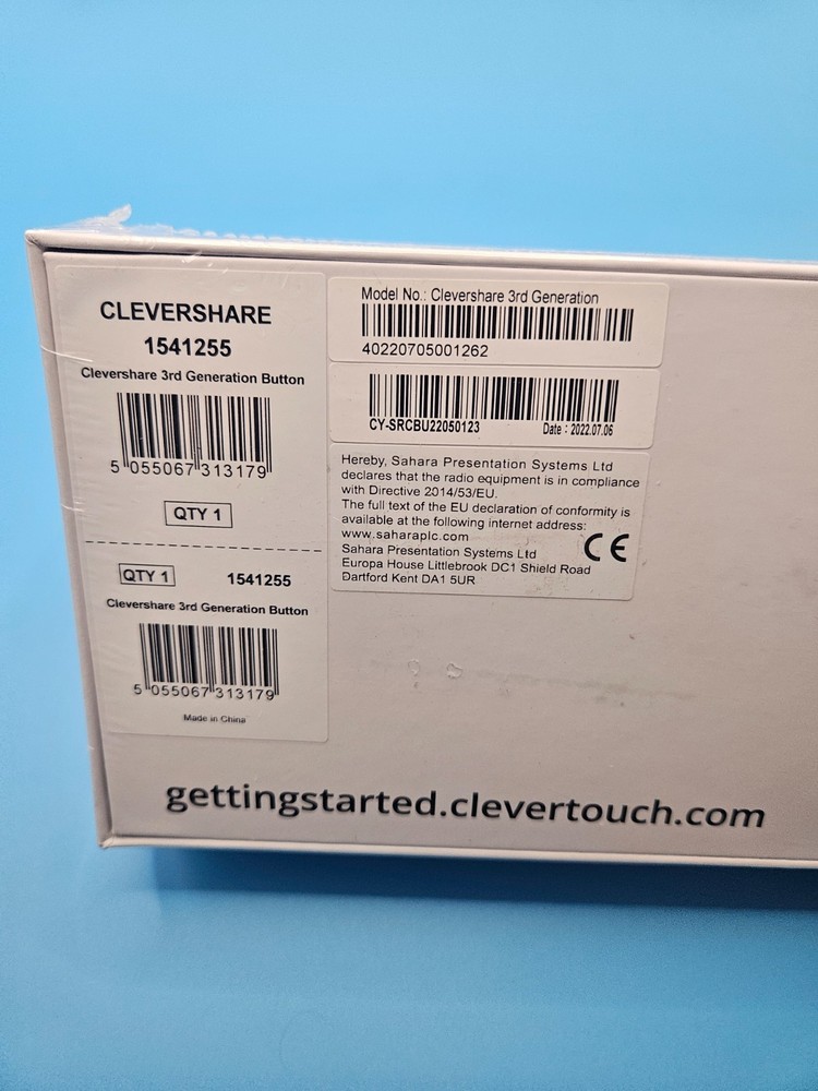 Clevertouch Clevershare 1541255 3 button/dongle - Screen Share - New/Sealed