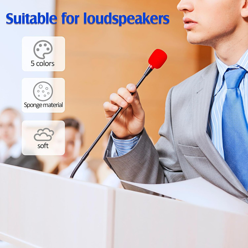 30 Pcs Mini Lapel Headset Microphone Foam Covers Microphone Windscreen Foam Lava