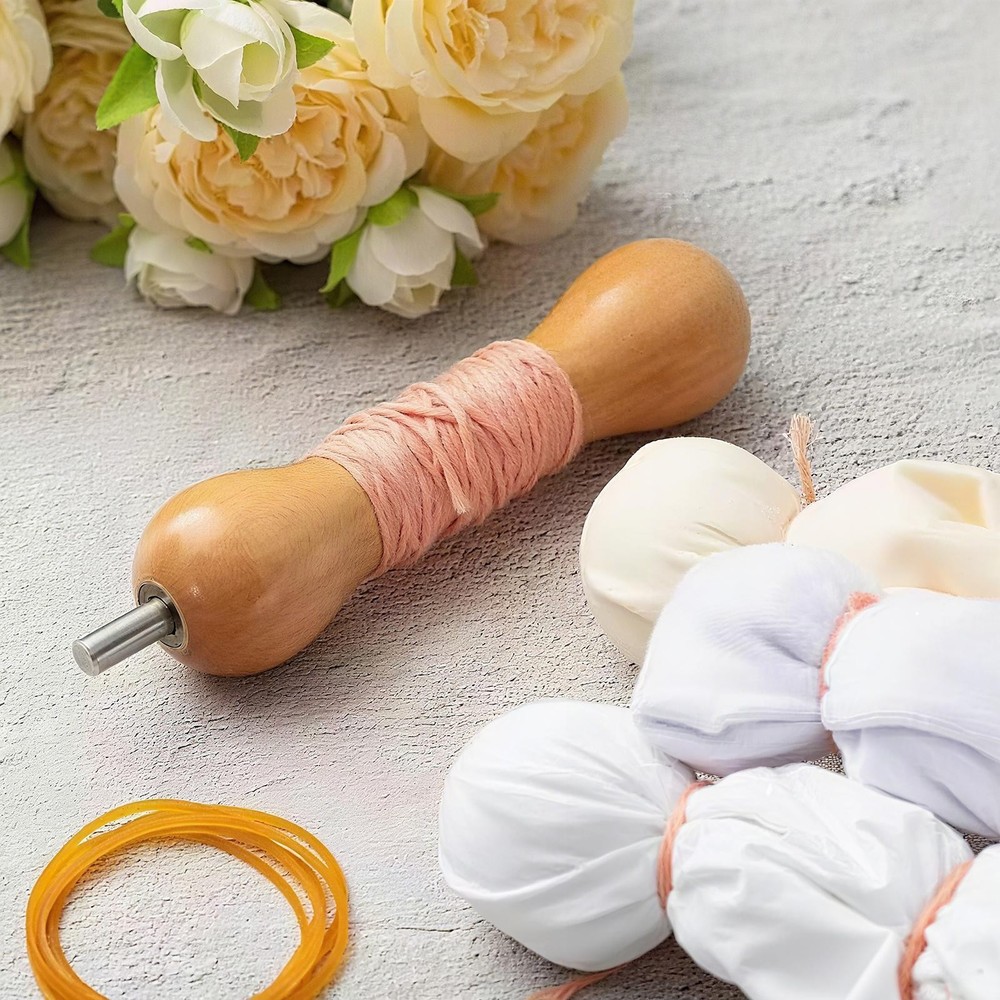 Tie Dye Tool Wood Easy to Use Spool Convenient Bundling Sinew Pulling Device