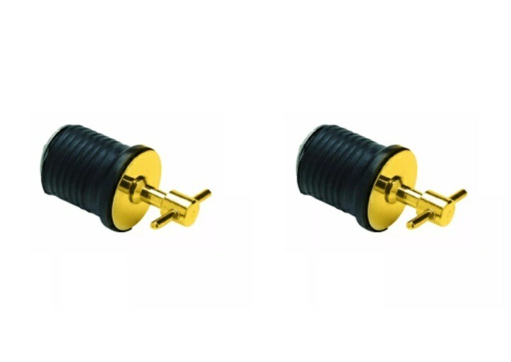 2 Pack SEACHOICE 1" Brass Drain Plugs