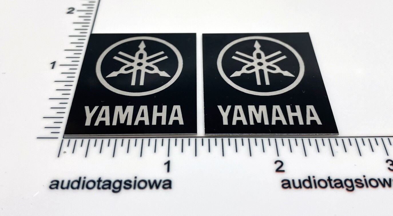 Yamaha Speakers Badge Logo Pair Aluminum Custom Made