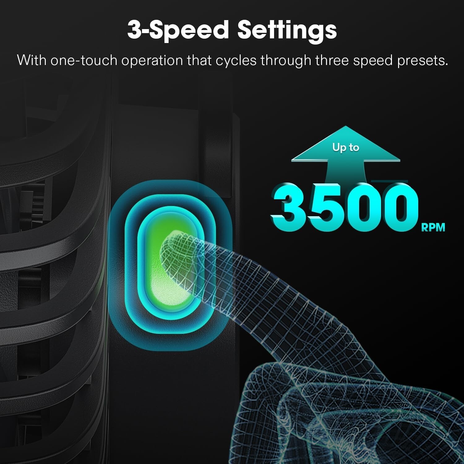 VIVOSUN AeroWave D4, 4” Grow Tent Clip Fan with Detachable Hook, Black