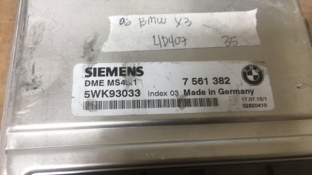 7 561 382 ecm ecu computer 2006 BMW X3
