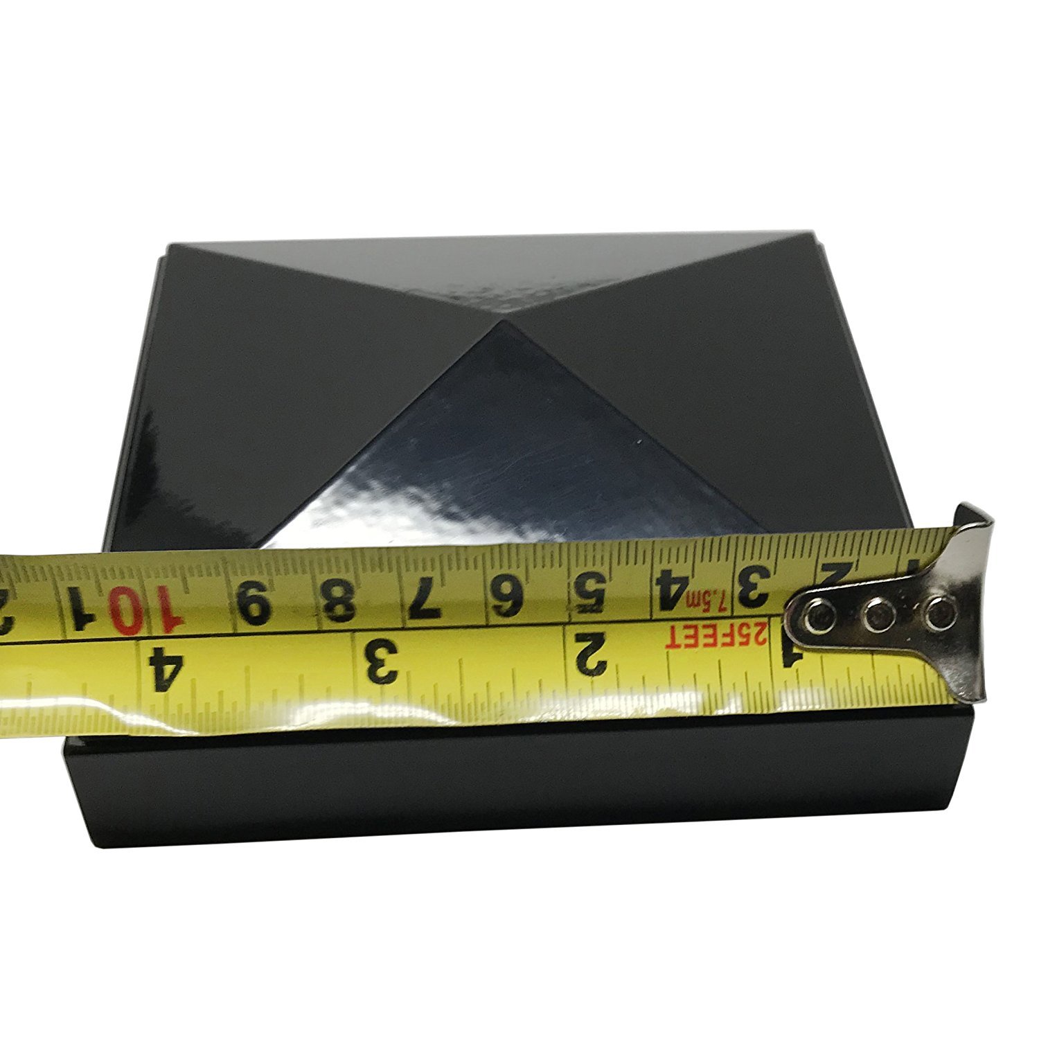 4" x 4" Decorex Hardware Aluminium Pyramid Post Cap for Metal Posts - Black